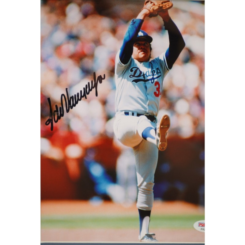 Fernando Valenzuela Los Angeles Dodgers Autographed Framed 8x10 Photo PSA COA
