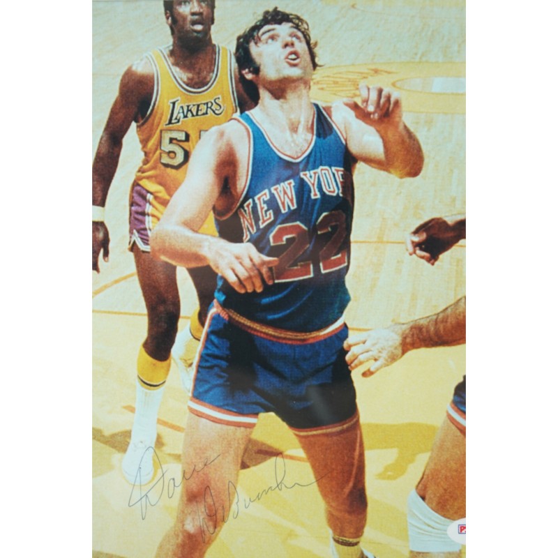 Dave DeBusschere New York Knicks Autographed Framed 8x10 Photo PSA COA