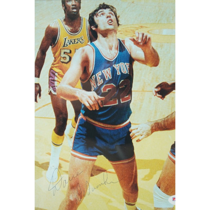 Dave DeBusschere New York Knicks Autographed Framed 8x10 Photo PSA COA