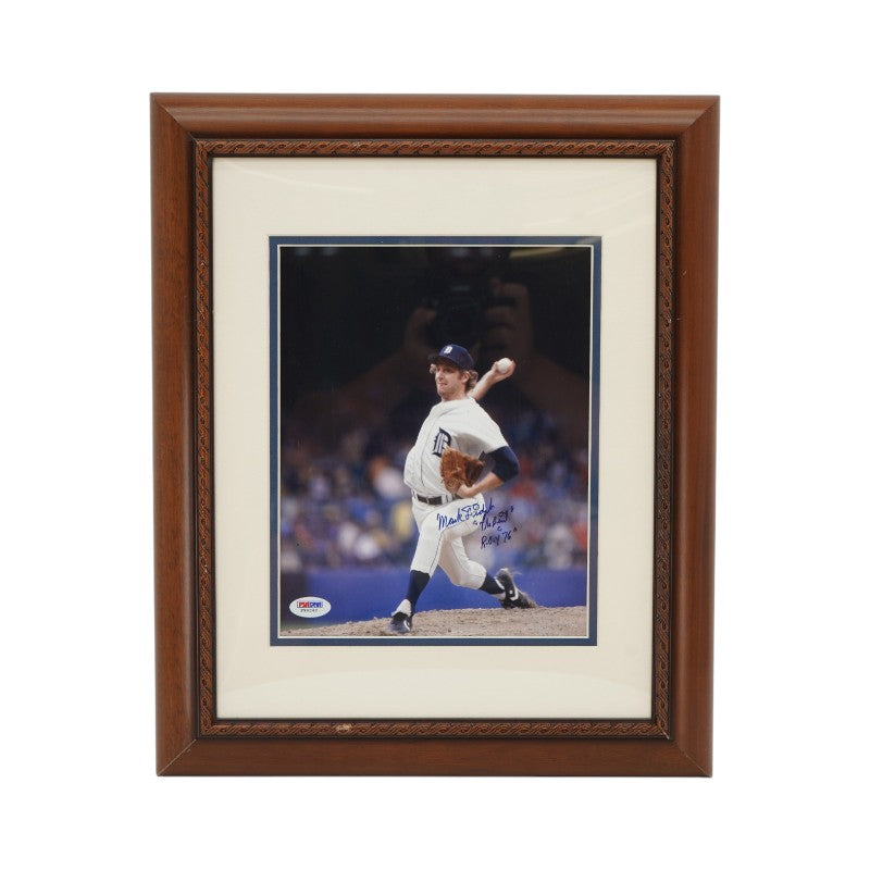Mark Fidrych Detroit Tigers Autographed Dual Inscribed Framed 8x10 Photo PSA COA