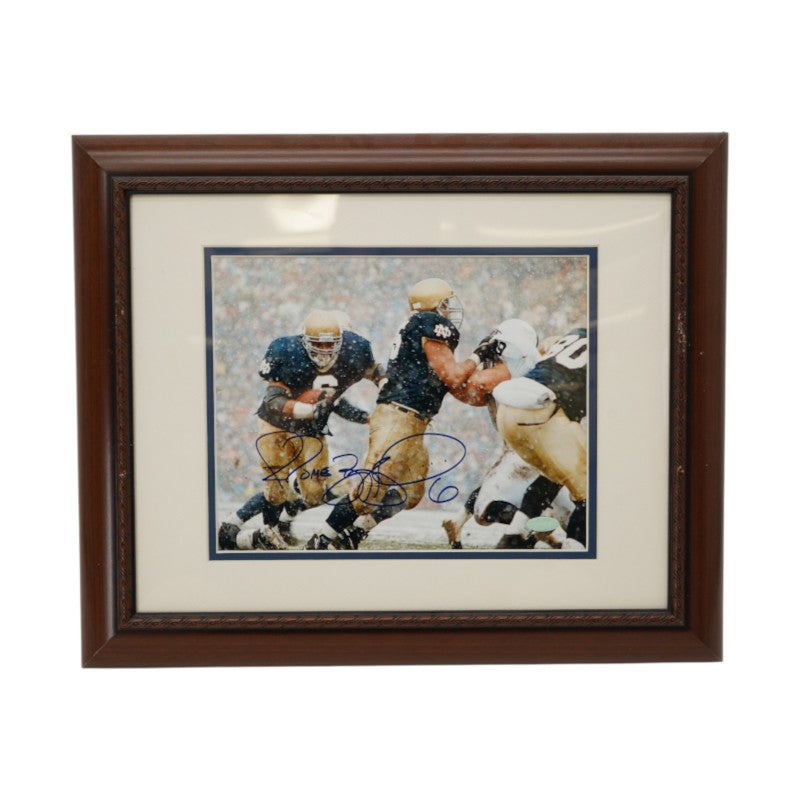 Jerome Bettis Notre Dame Fighting Irish Autographed Framed 8x10 Photo Steiner COA