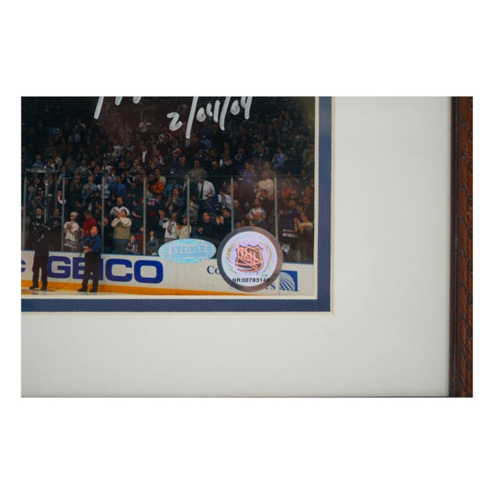 Mike Richter New York Rangers Autographed Inscribed Framed 8x10 Photo Steiner COA