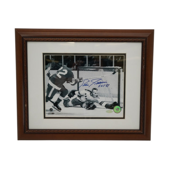 Eddie Giacomin New York Rangers Autographed Inscribed Framed 8x10 Photo Steiner COA