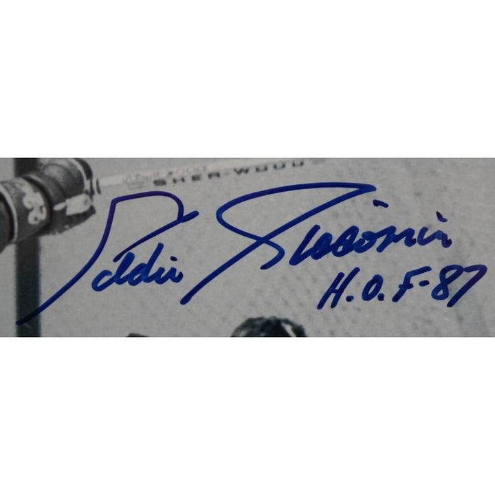 Eddie Giacomin New York Rangers Autographed Inscribed Framed 8x10 Photo Steiner COA