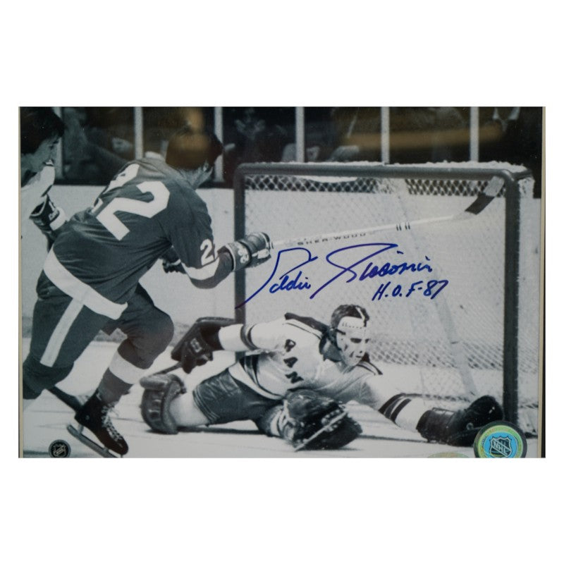 Eddie Giacomin New York Rangers Autographed Inscribed Framed 8x10 Photo Steiner COA