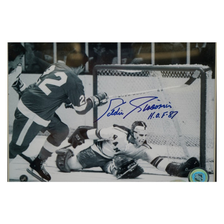 Eddie Giacomin New York Rangers Autographed Inscribed Framed 8x10 Photo Steiner COA