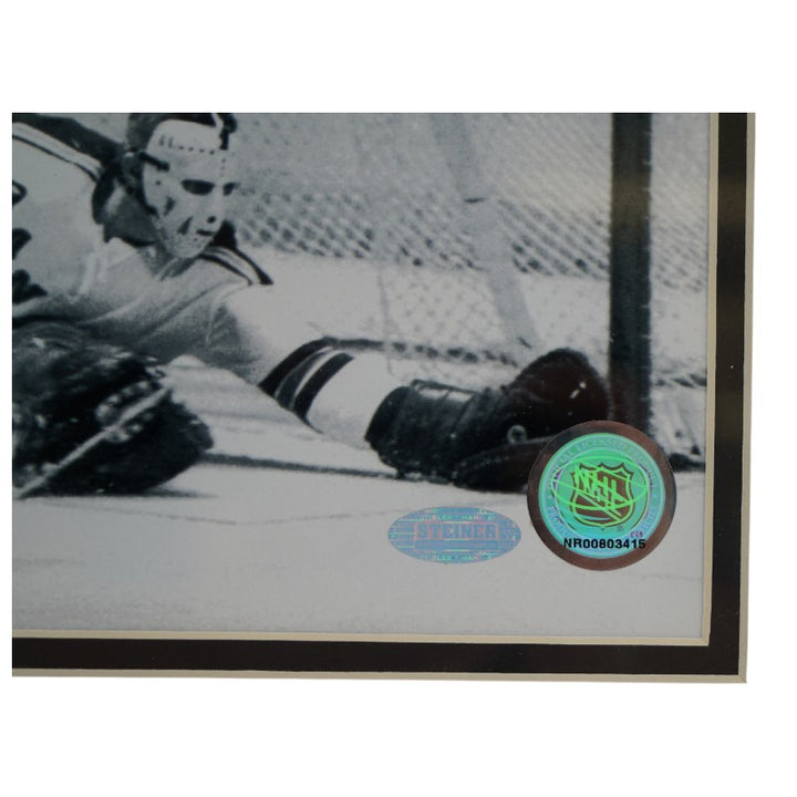 Eddie Giacomin New York Rangers Autographed Inscribed Framed 8x10 Photo Steiner COA