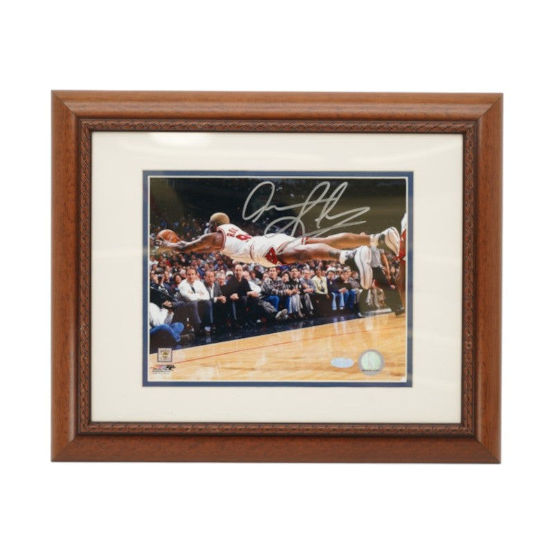 Dennis Rodman Chicago Bulls Autographed Framed 8x10 Photo Steiner COA