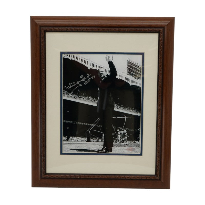 Whitey Ford New York Yankees Autographed Inscribed Framed 8x10 Photo Steiner COA