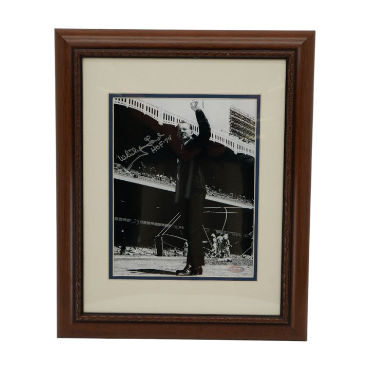 Whitey Ford New York Yankees Autographed Inscribed Framed 8x10 Photo Steiner COA