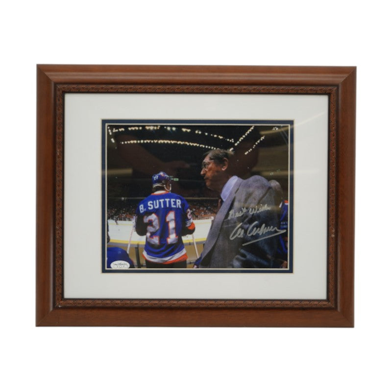 Al Arbour New York Islanders Autographed Inscribed Framed 8x10 Photo JSA Holo