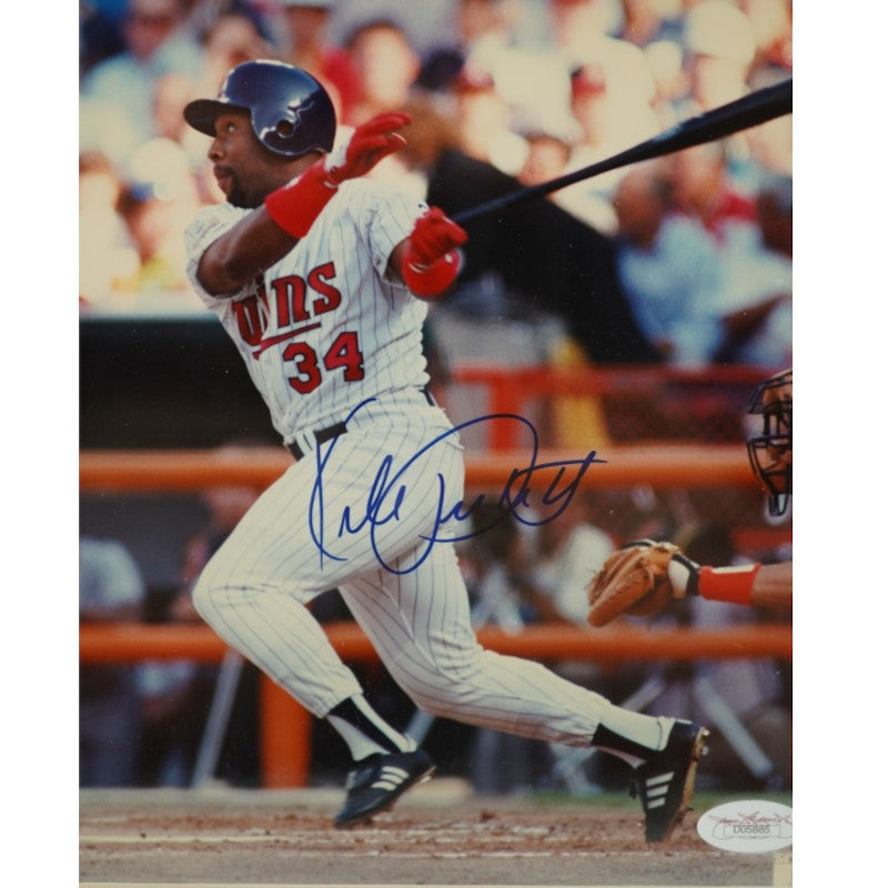 Kirby Puckett Minnesota Twins Autographed Framed 8x10 Photo JSA Holo