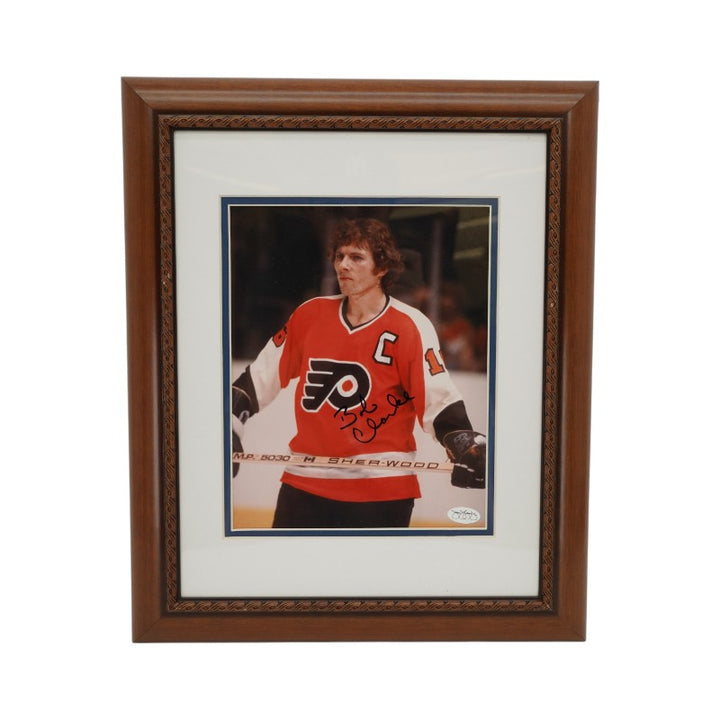 Bobby Clarke Philadelphia Flyers Autographed Framed 8x10 Photo JSA Holo