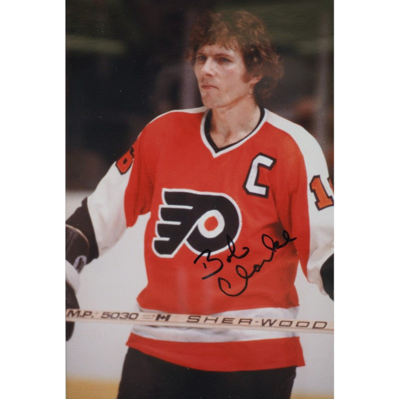 Bobby Clarke Philadelphia Flyers Autographed Framed 8x10 Photo JSA Holo