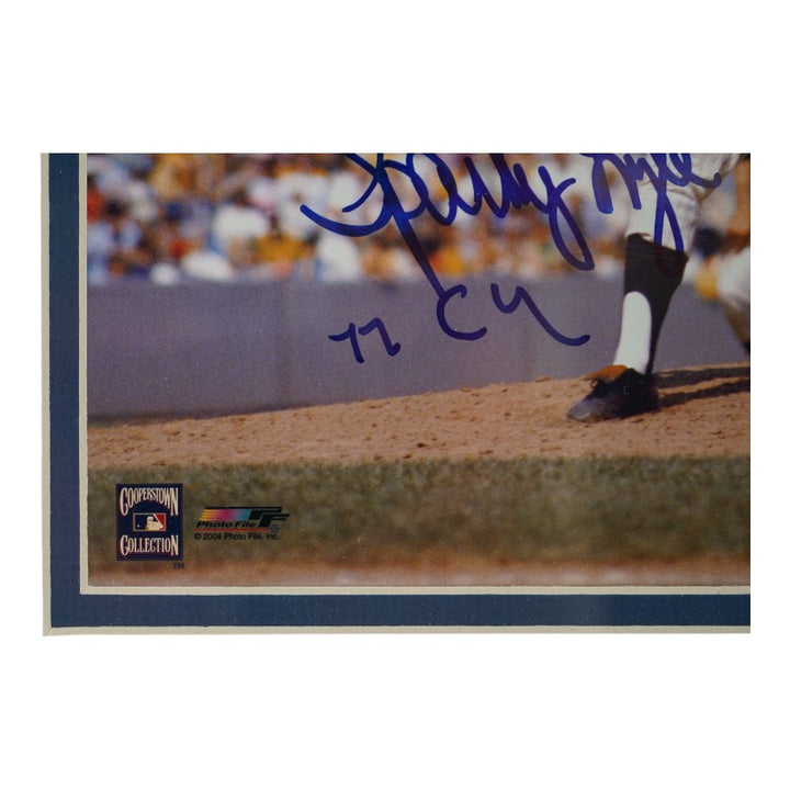 Sparky Lyle New York Yankees Autographed Inscribed Framed 8x10 Photo JSA Holo