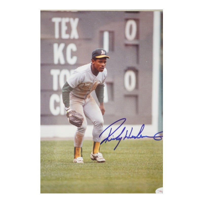 Ricky Henderson Oakland Athletics Autographed Framed 8x10 Photo JSA COA