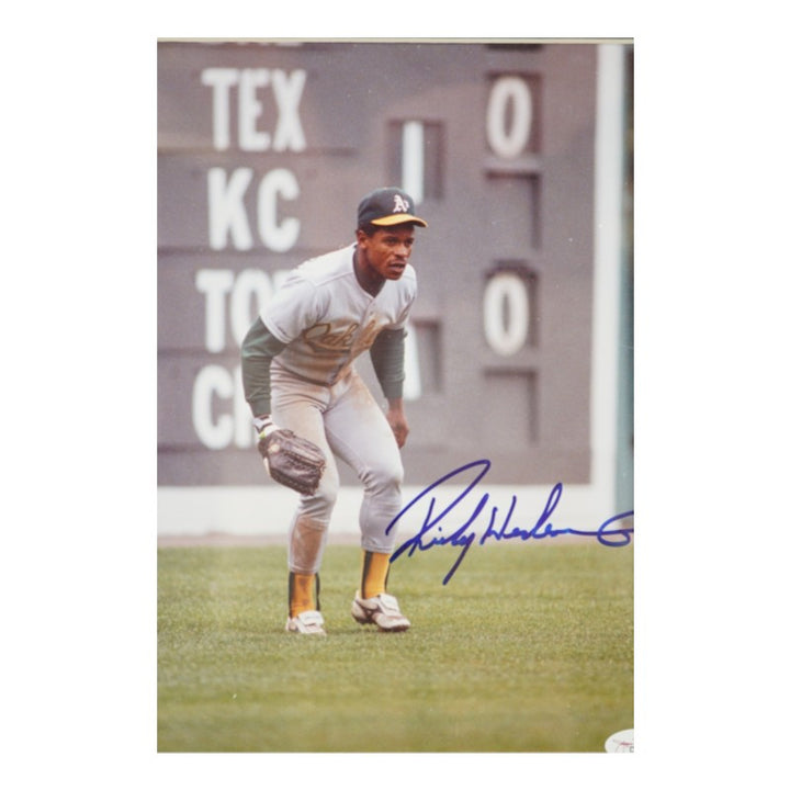 Ricky Henderson Oakland Athletics Autographed Framed 8x10 Photo JSA COA