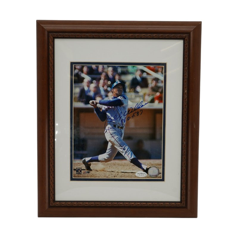Billy Williams Chicago Cubs Autographed Inscribed Framed 8x10 Photo JSA Holo