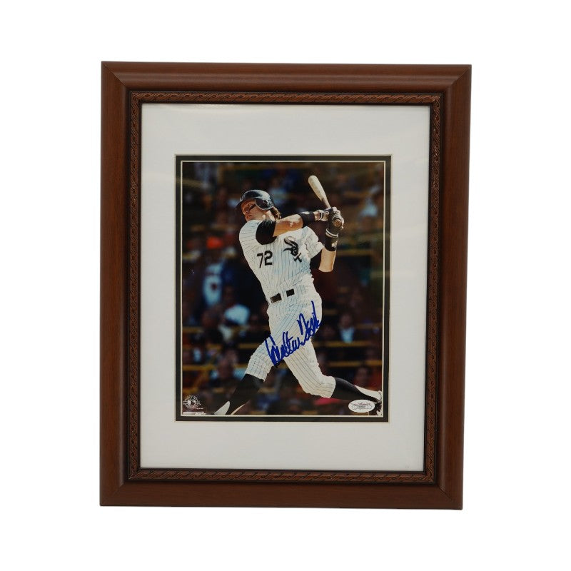 Carlton Fisk Chicago White Sox Autographed Framed 8x10 Photo JSA COA