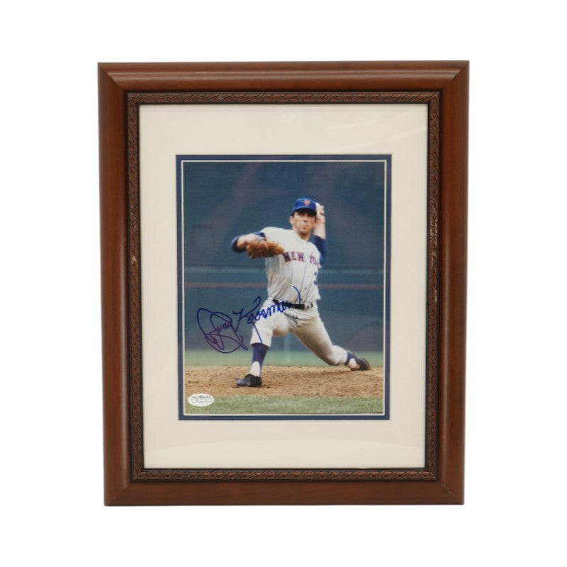 Jerry Koosman New York Mets Autographed Framed 8x10 Photo JSA Holo Steiner COA