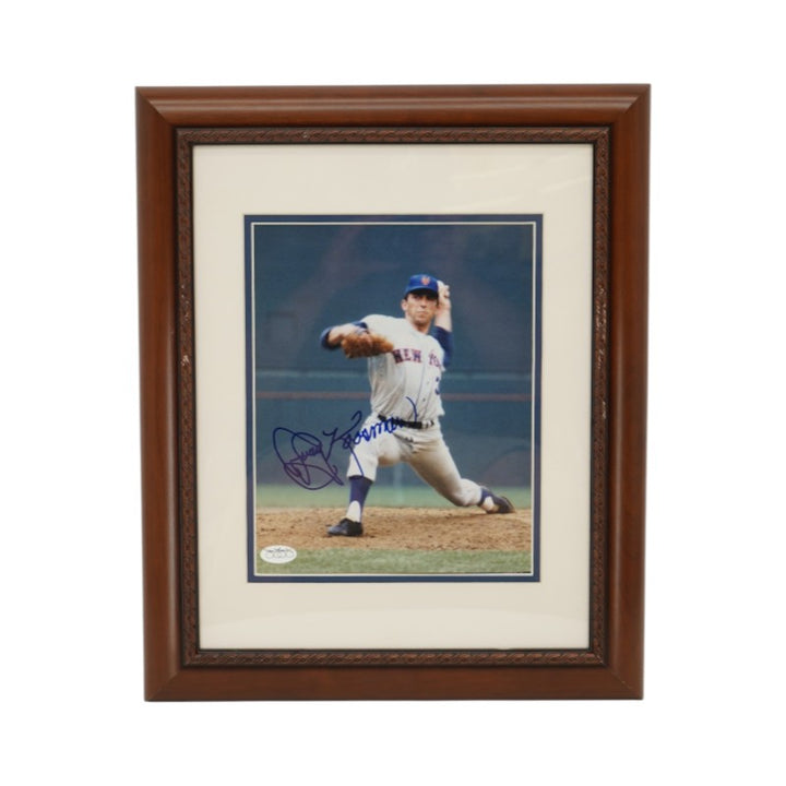 Jerry Koosman New York Mets Autographed Framed 8x10 Photo JSA Holo Steiner COA