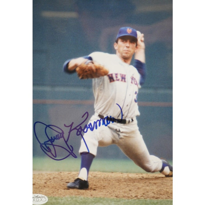 Jerry Koosman New York Mets Autographed Framed 8x10 Photo JSA Holo Steiner COA