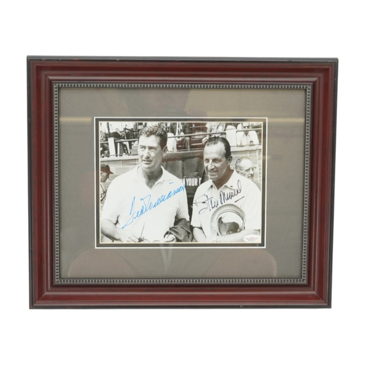 Ted Williams Stan Musial Autographed Framed 8x10 Photo JSA LOA