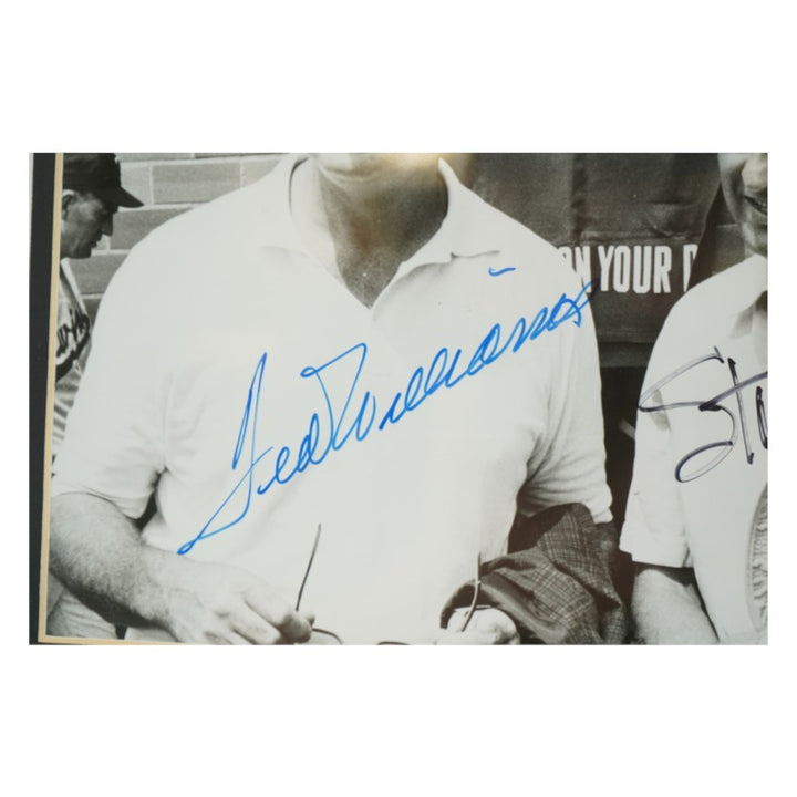 Ted Williams Stan Musial Autographed Framed 8x10 Photo JSA LOA