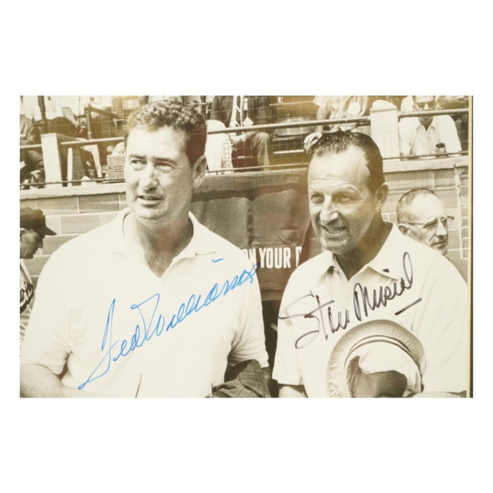 Ted Williams Stan Musial Autographed Framed 8x10 Photo JSA LOA