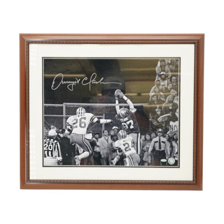 Dwight Clark San Francisco 49ers Autographed Framed 16x20 Photo Steiner COA