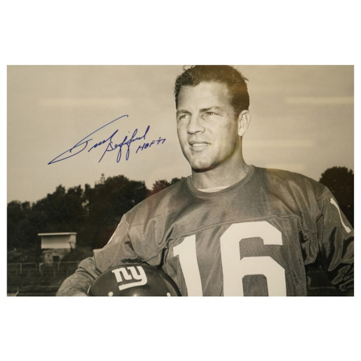 Frank Gifford New York Giants Autographed Inscribed Framed 16x20 Photo Steiner Holo