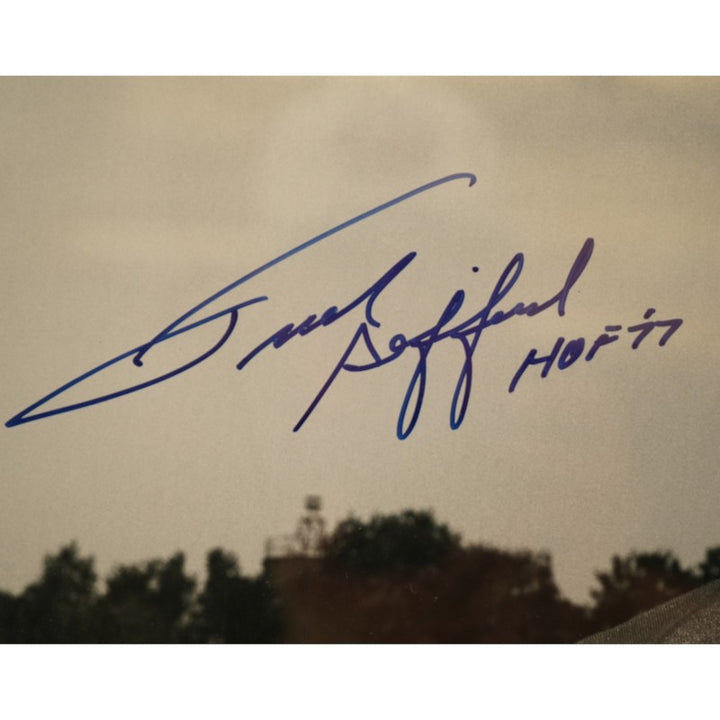 Frank Gifford New York Giants Autographed Inscribed Framed 16x20 Photo Steiner Holo
