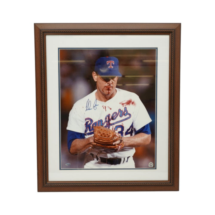 Nolan Ryan Texas Rangers Autographed Framed 16x20 Photo Steiner Holo