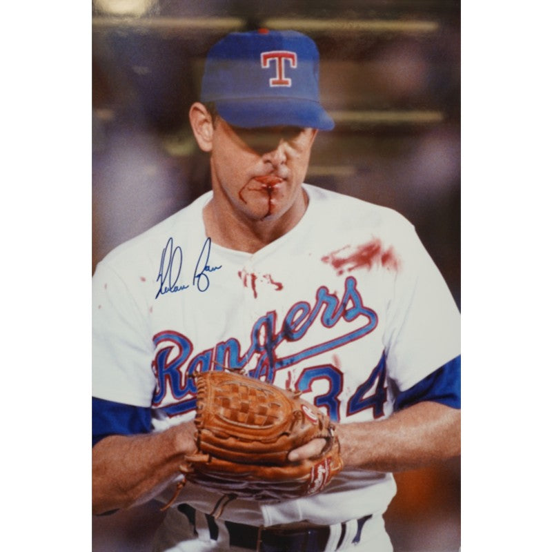 Nolan Ryan Texas Rangers Autographed Framed 16x20 Photo Steiner Holo
