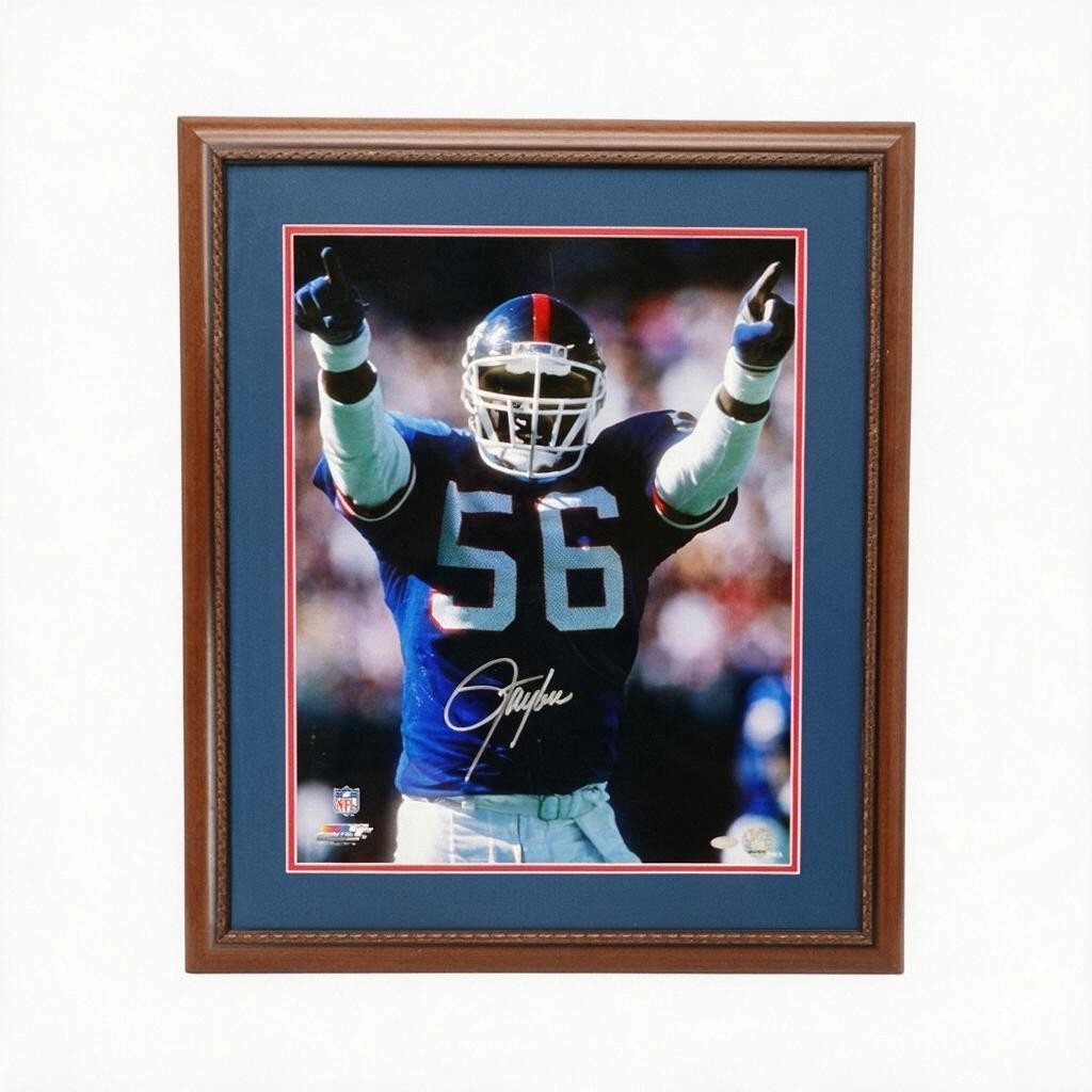 Lawrence Taylor New York Giants Autographed Framed 16x20 Photo Steiner COA