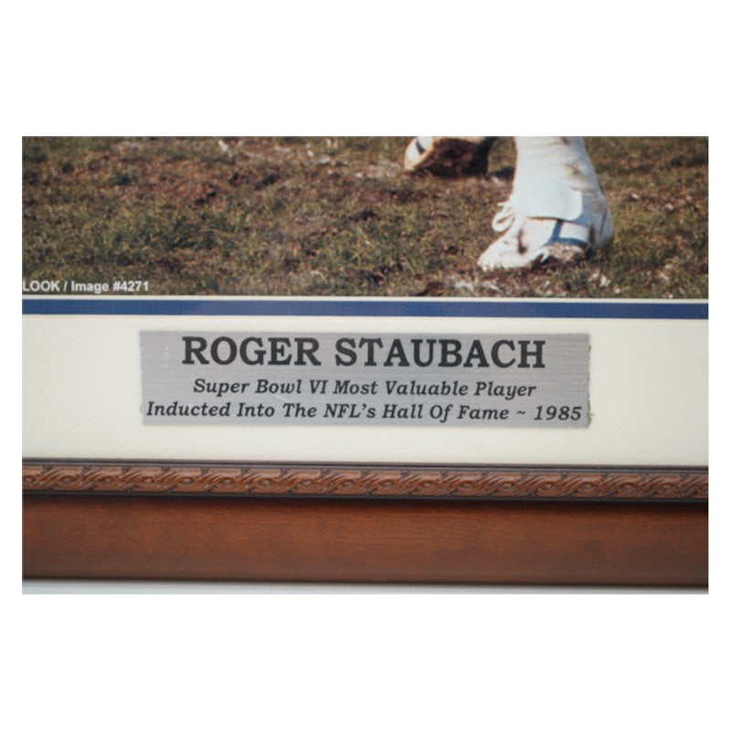 Roger Staubach Dallas Cowboys Autographed Inscribed Framed 16x20 Photo Tri Star Holo/Stacks of Plaques COA