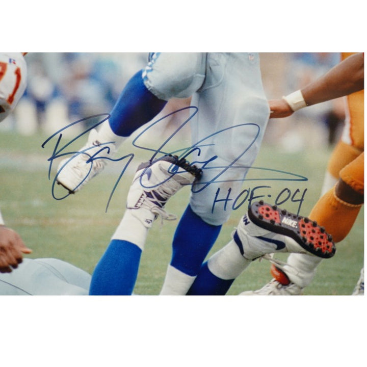 Barry Sanders Detriot Lions Autographed Inscribed Framed 16x20 Photo Steiner COA