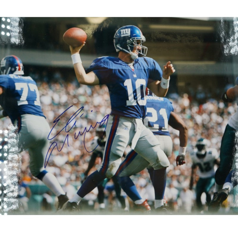 Eli Manning New York Giants Autographed Framed 16x20 Photo Steiner Holo