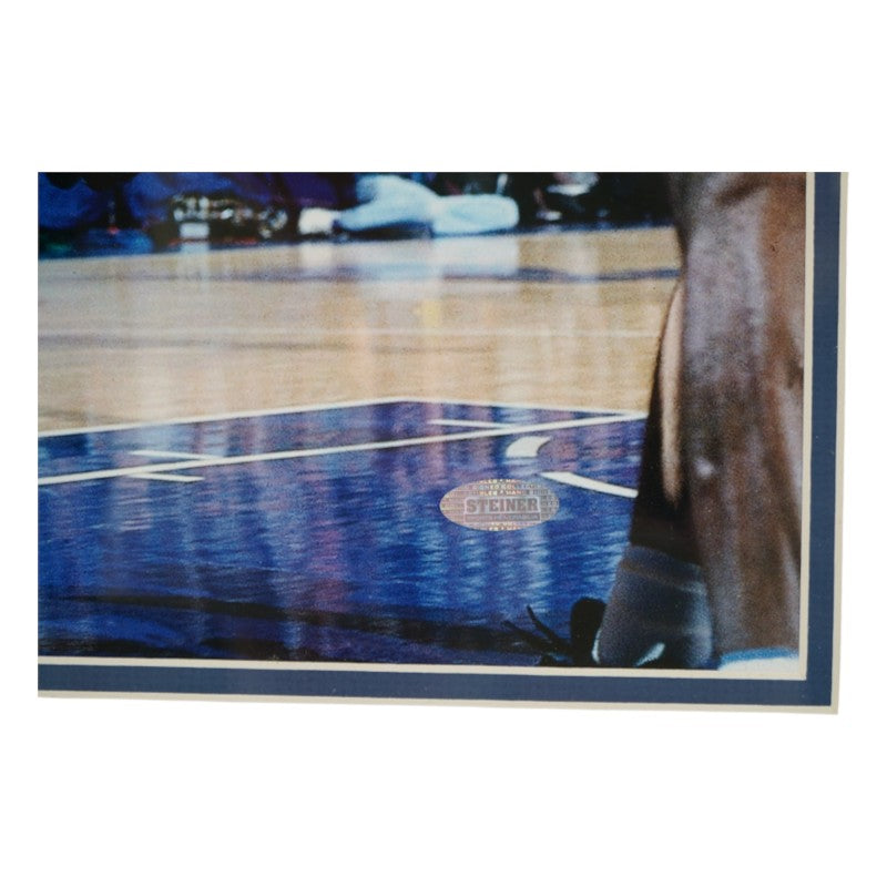 John Starks New York Knicks Autographed Inscribed Framed 16x20 Photo Steiner COA