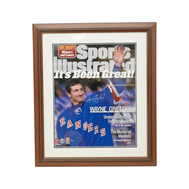 Wayne Gretzky New York Rangers Signed Framed 16x20 SI Cover Photo Steiner/Gretzky Holo LE