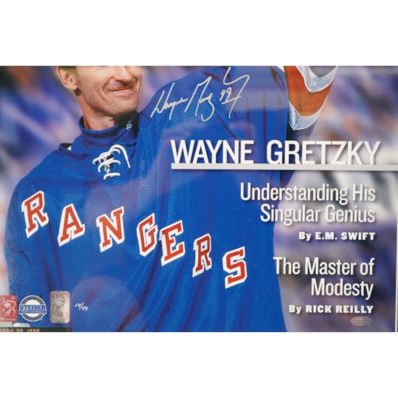 Wayne Gretzky New York Rangers Signed Framed 16x20 SI Cover Photo Steiner/Gretzky Holo LE