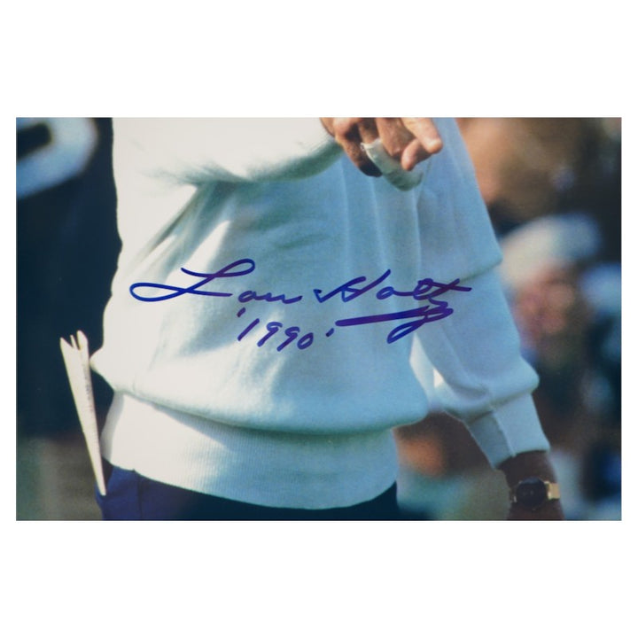 Lou Holtz Ken Regan Notre Dame Autographed 16x20 Framed Photo Steiner COA