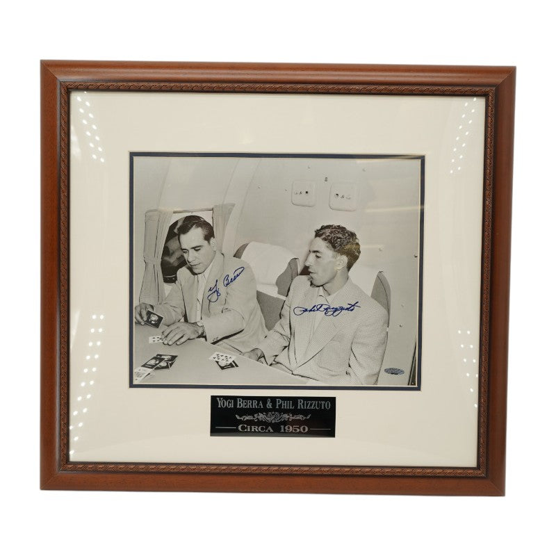 Yogi Berra Phil Rizzzuto New York Yankees Dual Signed Framed 11x14 Photo Steiner Holo Only