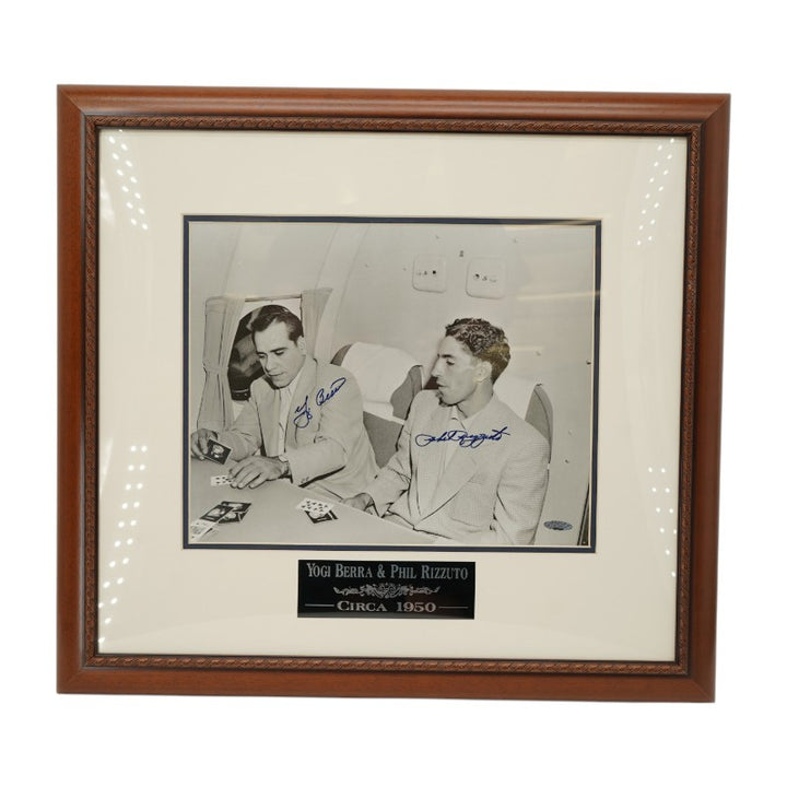 Yogi Berra Phil Rizzzuto New York Yankees Dual Signed Framed 11x14 Photo Steiner Holo Only