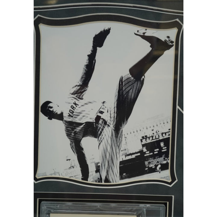 Satchel Paige Autographed Cut & 8x10 Photo Collage PSA 9
