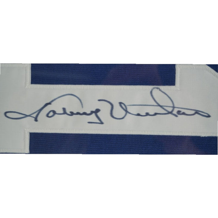 Johnny Unitas Baltimore Colts Autographed Framed 28x28 Jersey PSA LOA