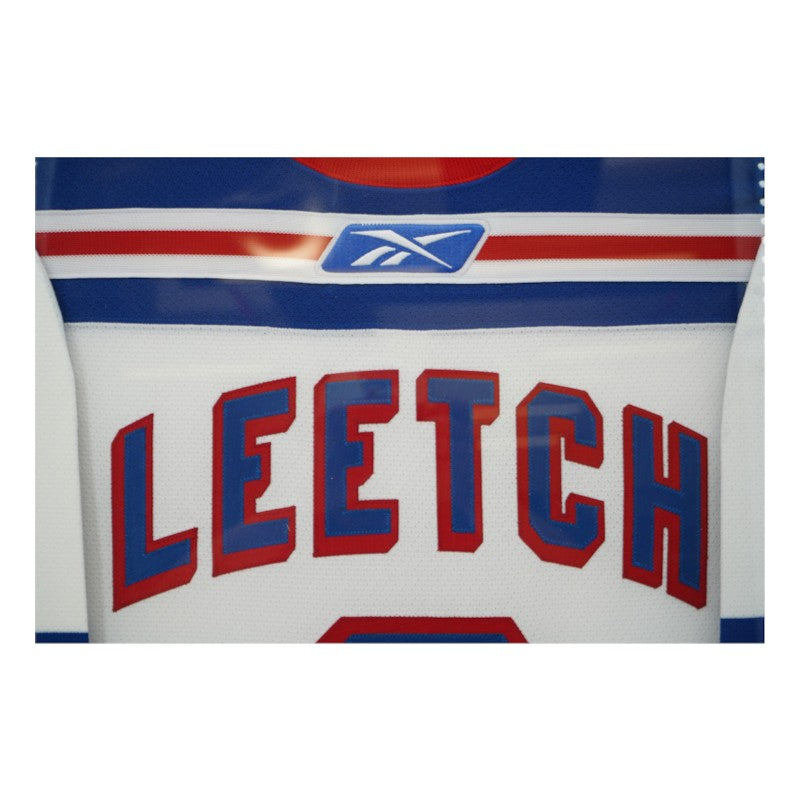 Brian Leetch New York Rangers Autographed Inscribed Framed 28x28 Jersey Steiner COA