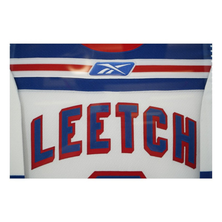 Brian Leetch New York Rangers Autographed Inscribed Framed 28x28 Jersey Steiner COA