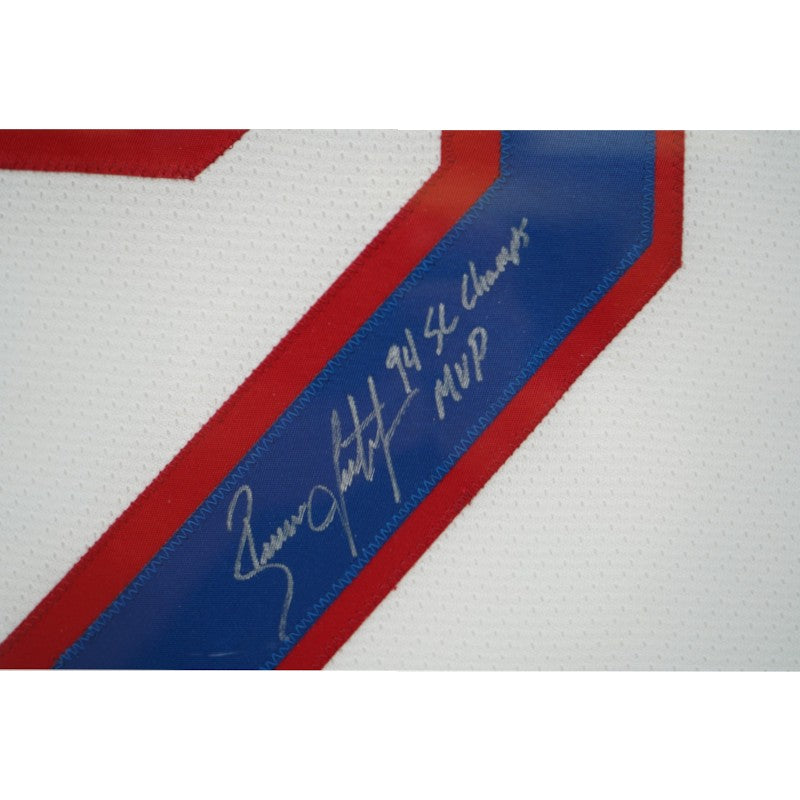 Brian Leetch New York Rangers Autographed Inscribed Framed 28x28 Jersey Steiner COA
