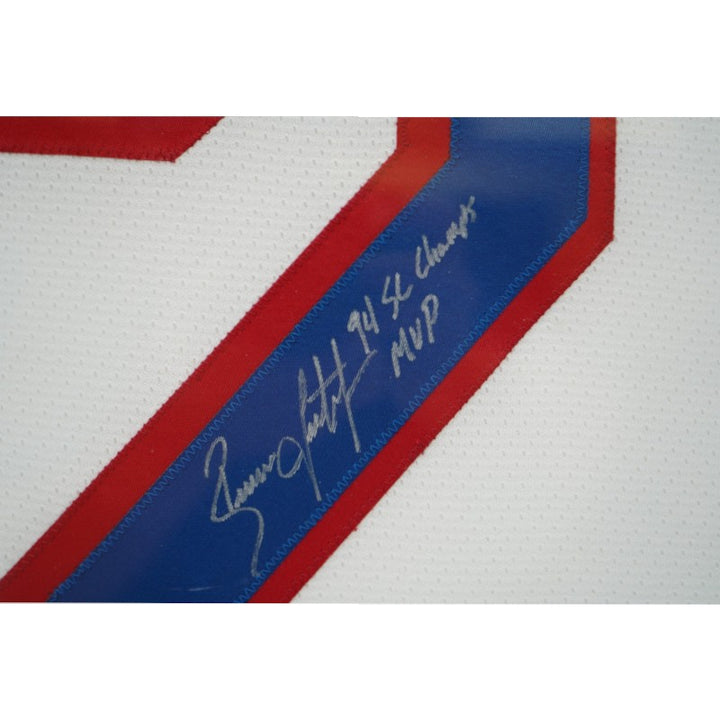 Brian Leetch New York Rangers Autographed Inscribed Framed 28x28 Jersey Steiner COA